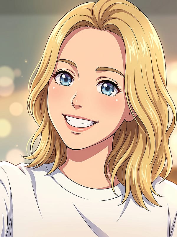 Classic anime portrait with cel-shaded vibrant colors, detailed expressive eyes, and clean studio-quality lineart.