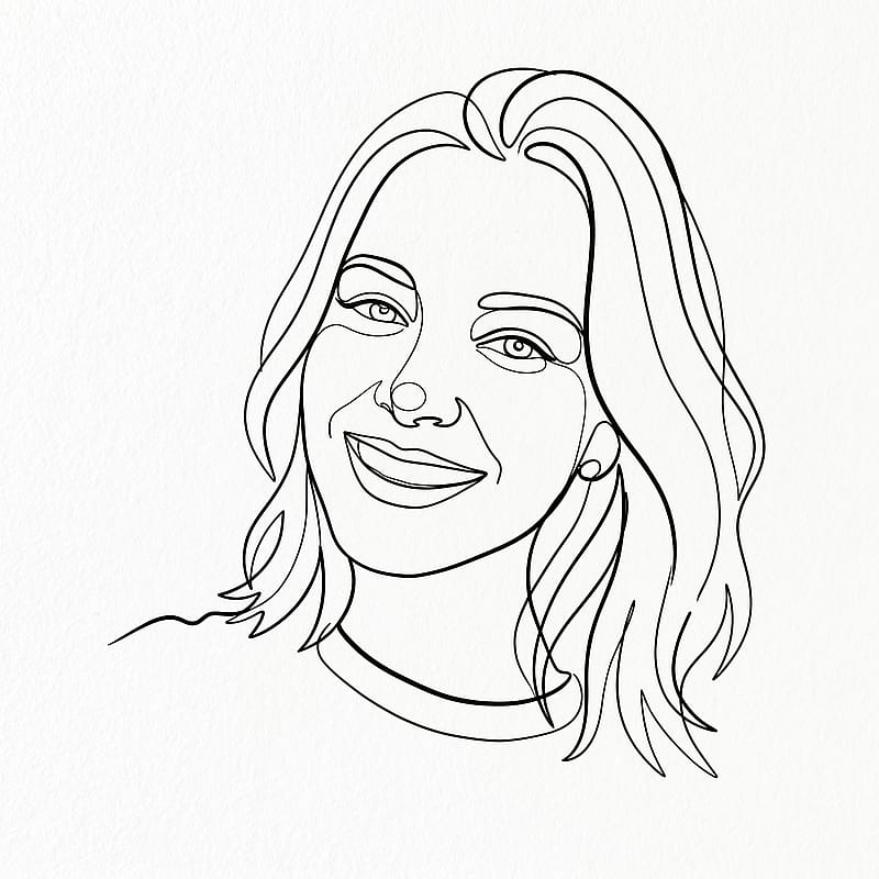 Elegant continuous single-line portrait drawing, flowing minimalist art in Picasso-inspired one-line style